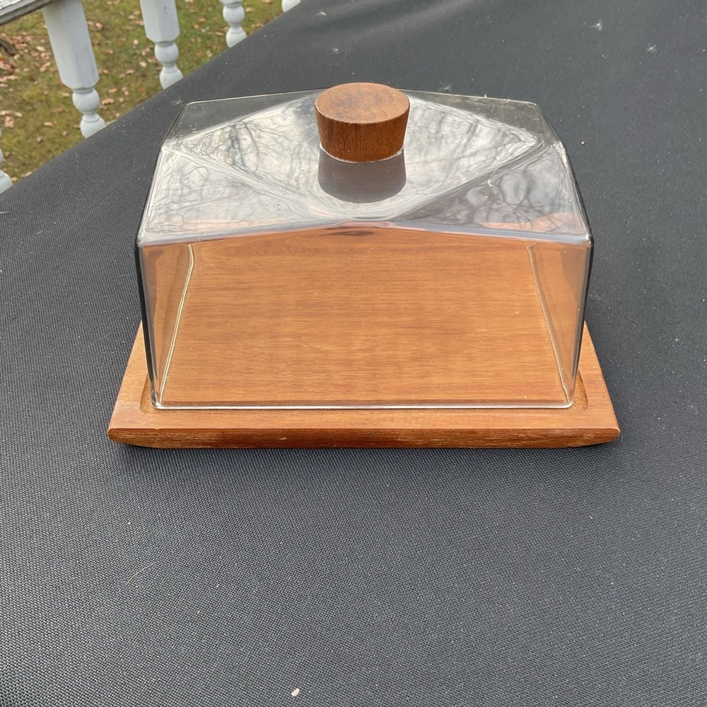 MCM Brostrom Danish Teak covered cheese board